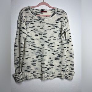 EDC Sweater knitted, mélange, medium-weight knit two-tone,long sleeves size M